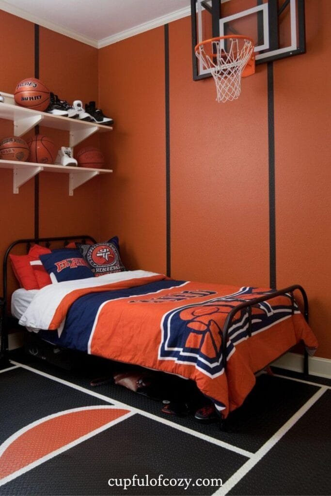 Basketball Court Lair Bedroom For Sport Boys