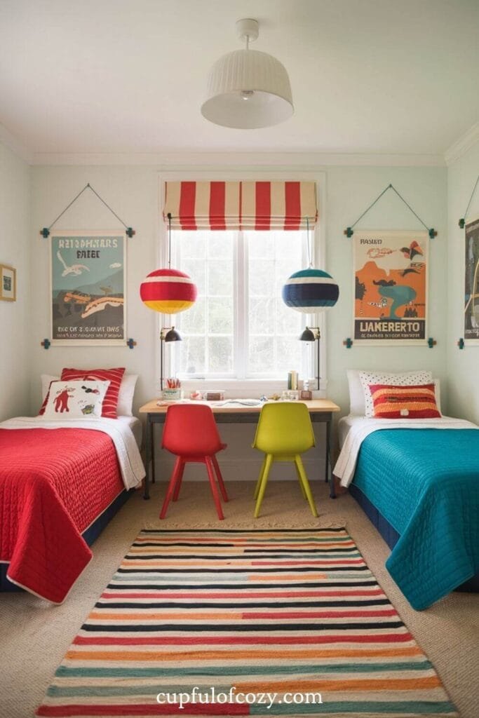 Bold Red and Teal Adventure Den