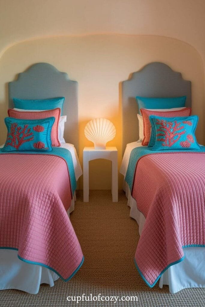 Coral Reef Bedroom for Twins