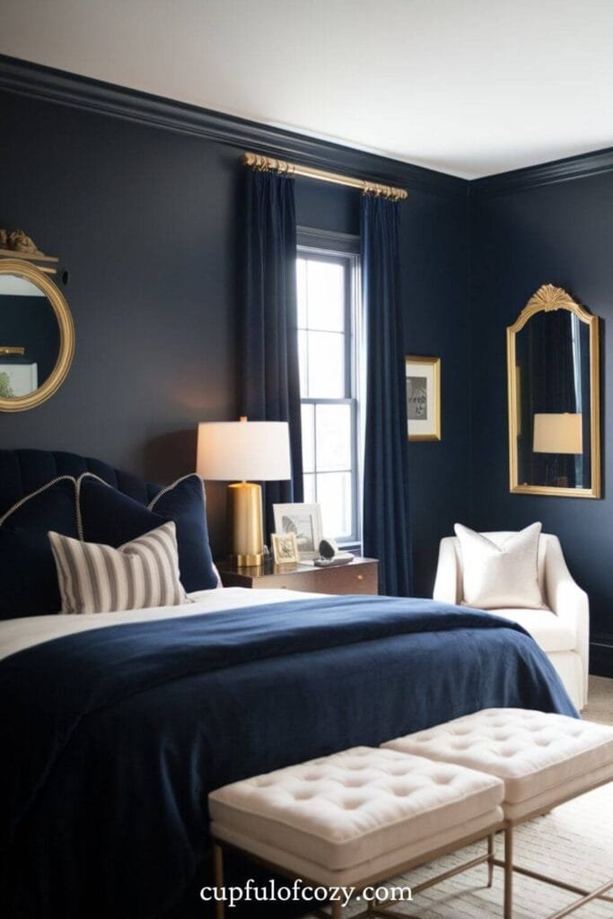 Deep Hue Drama Bedroom