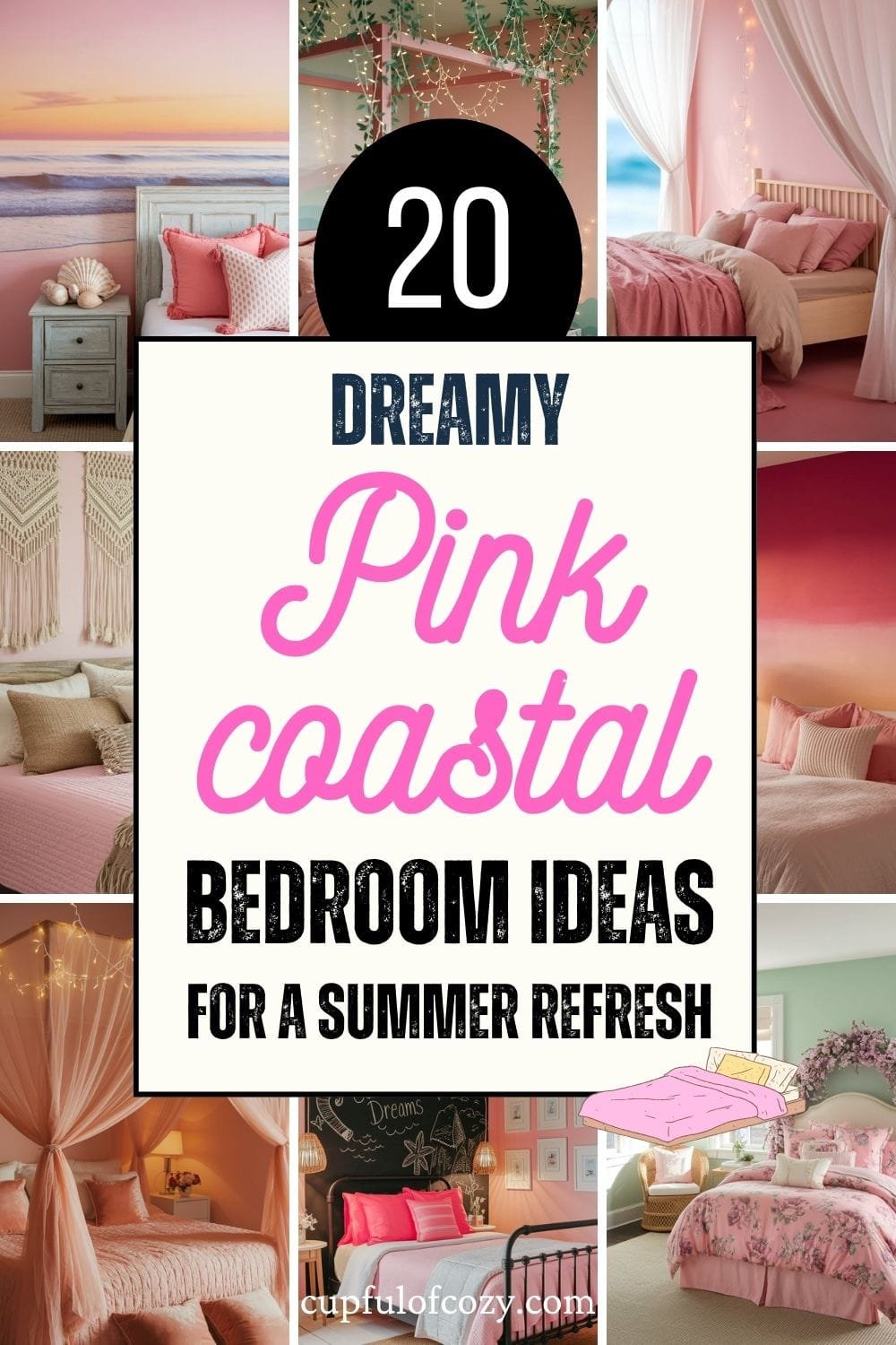Dreamy Pink Coastal Bedroom Ideas for a Summer