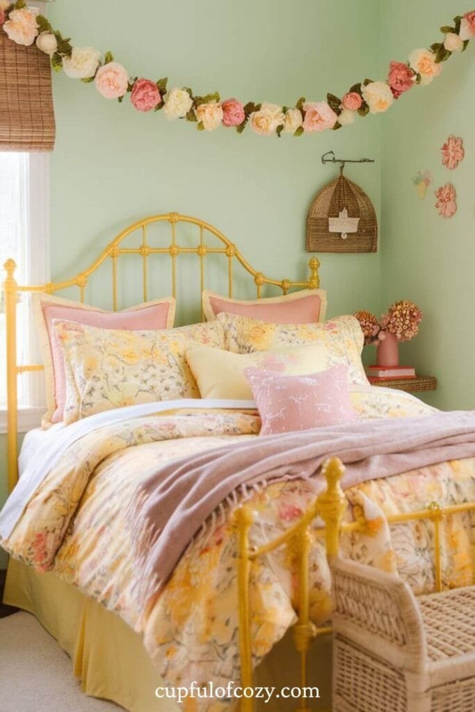 Floral Sunset Bedroom For Girls