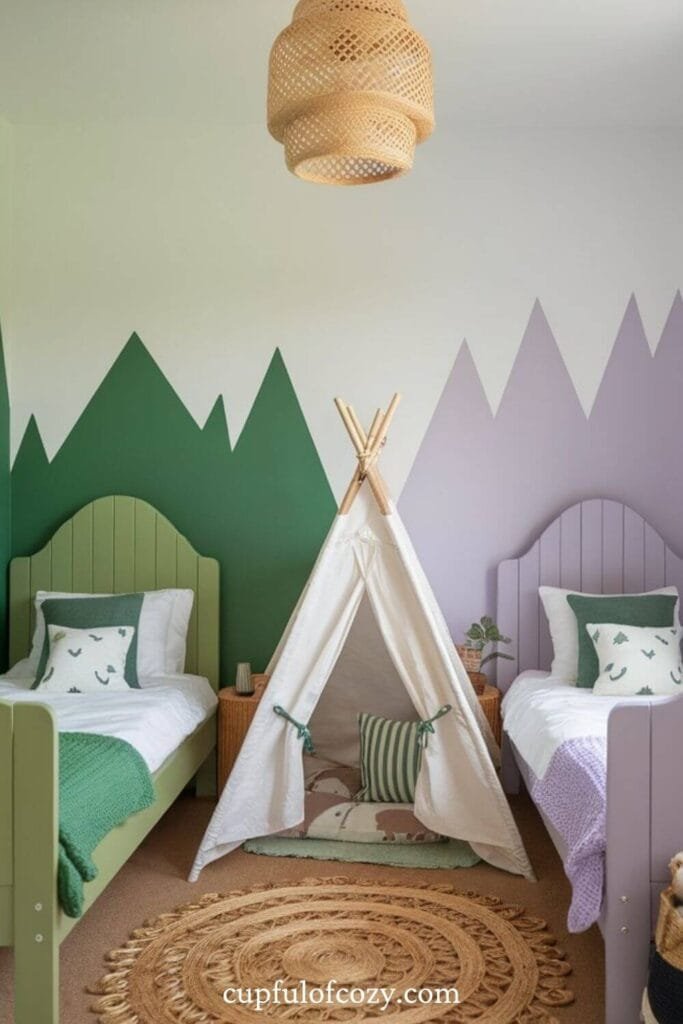 Forest Green and Lavender Nook