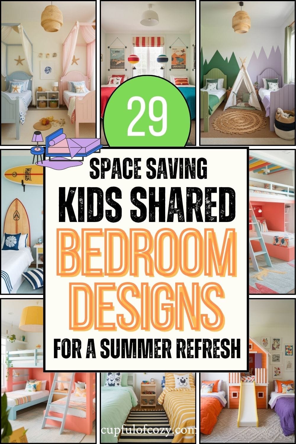 Fun Shared Kids’ Room Ideas for a Fresh Summer