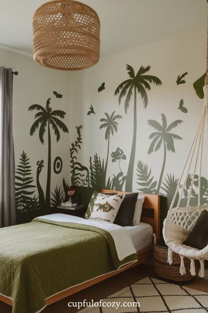 Jungle Adventure Bedroom For Tweens (2)