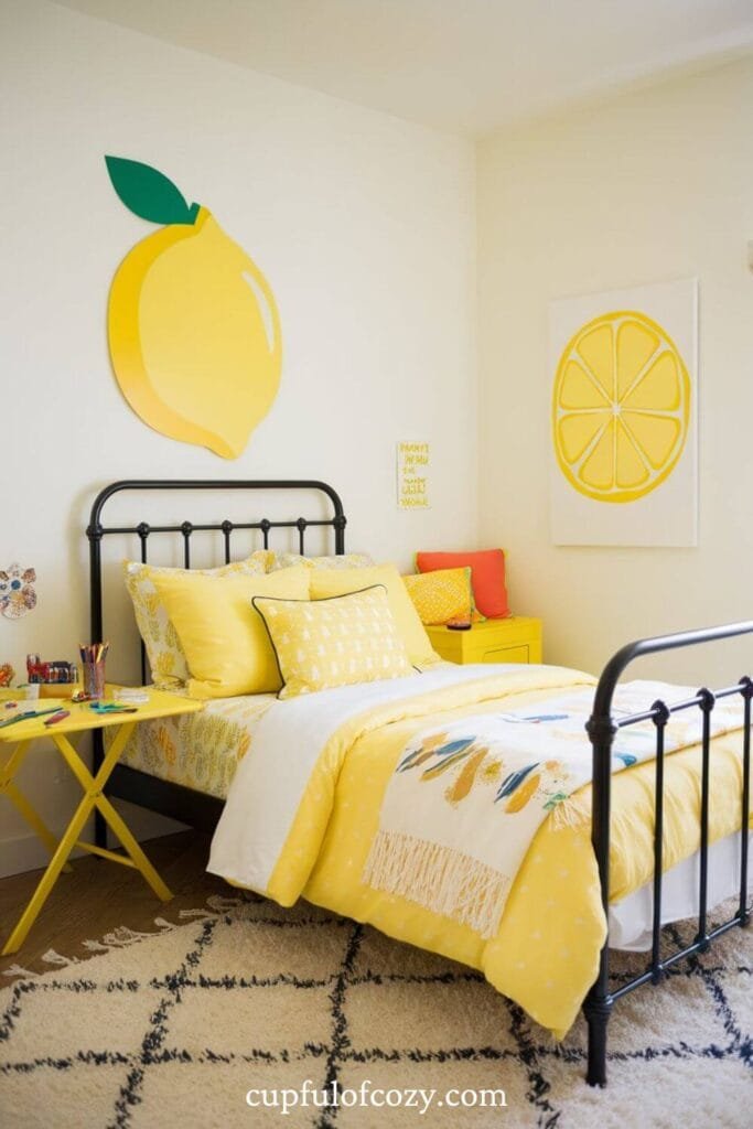 Lemon Pop Bedroom For Girls