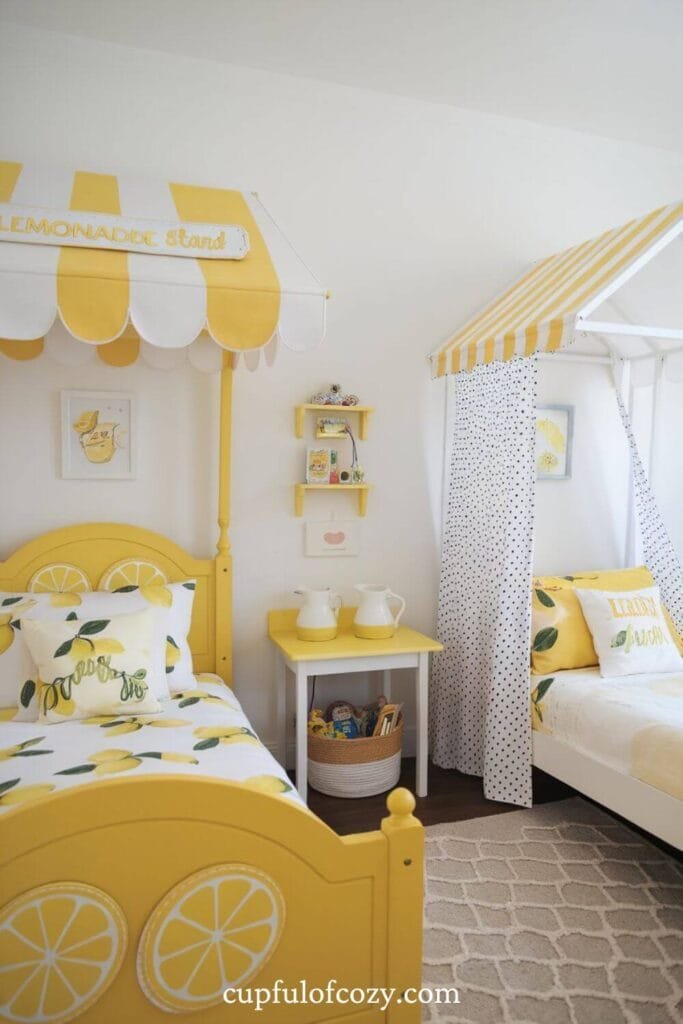 Mint and Sunny Stripe Bedroom