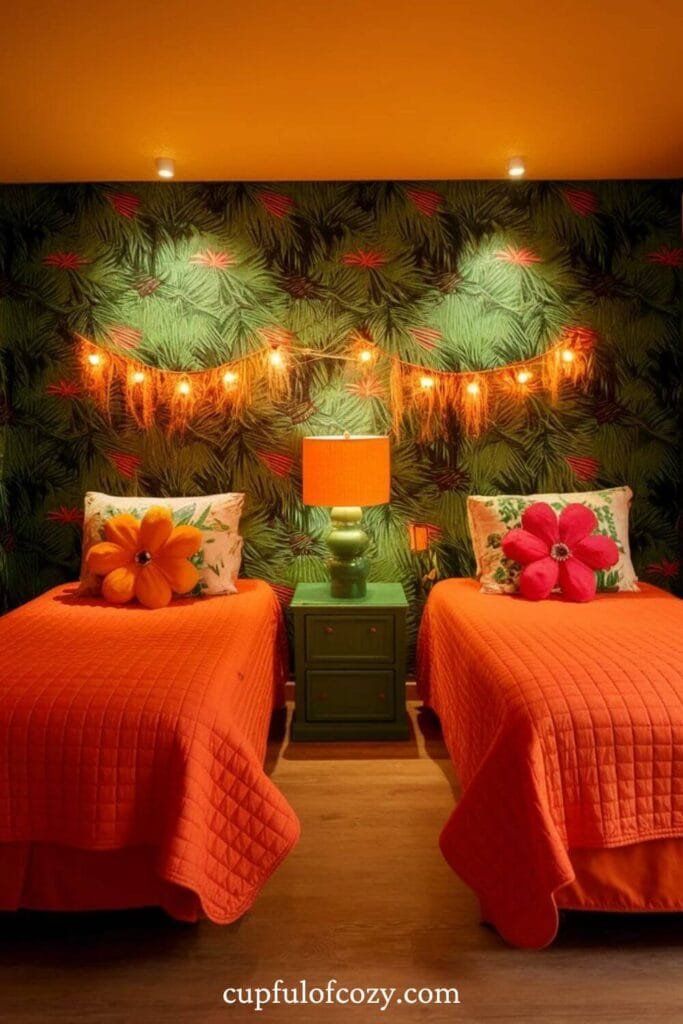 Luau Party Bedroom