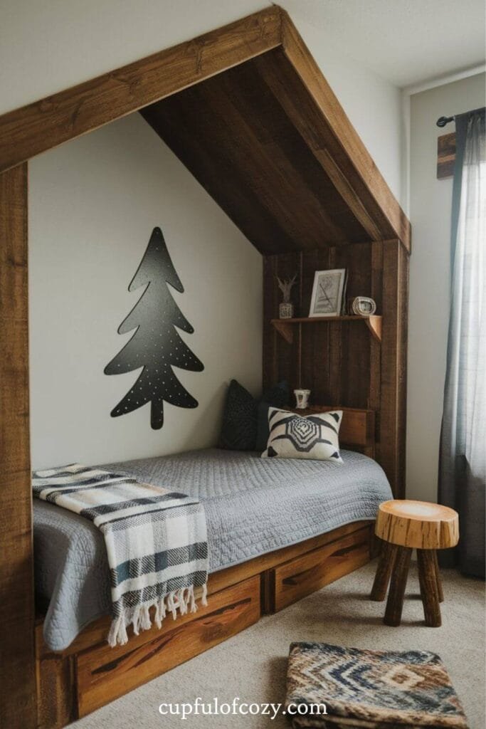 Mountain Cabin Bedroom For Kids