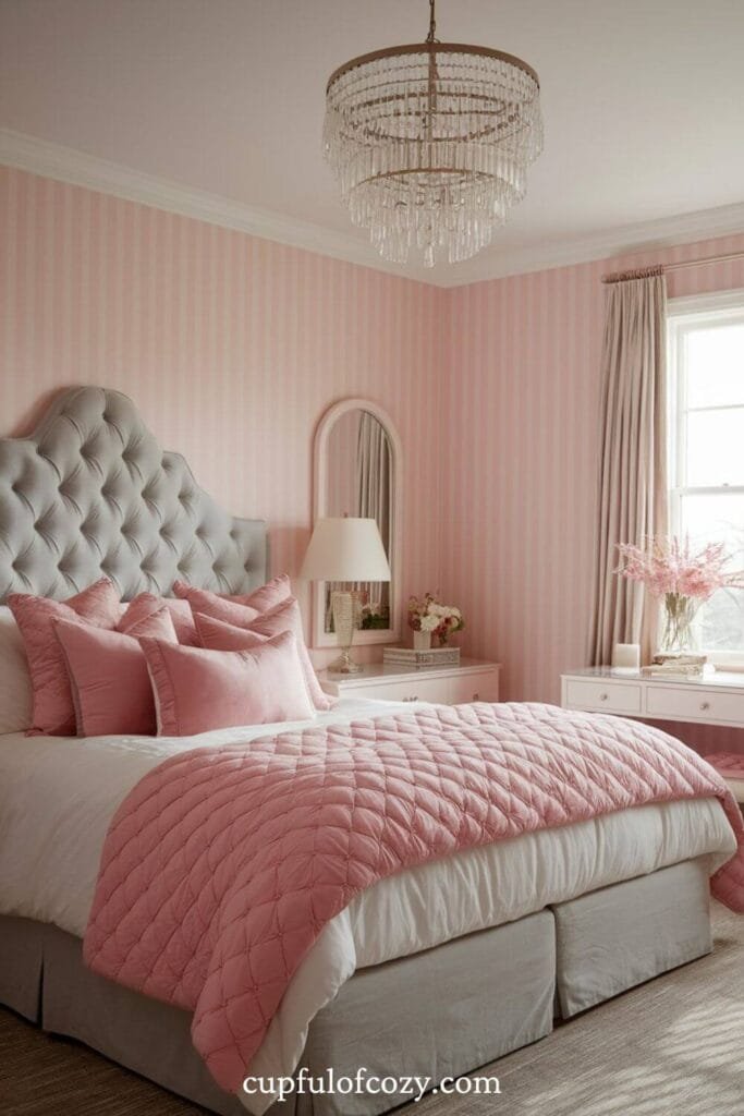 Pink Coastal Chic Bedroom