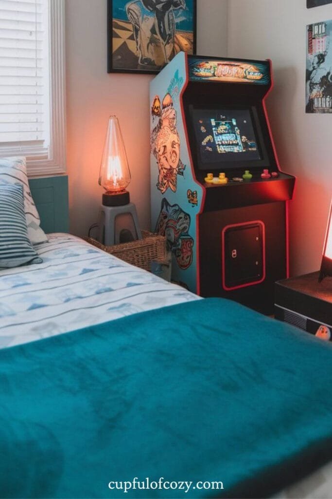 Retro Arcade Bedroom For Tweens