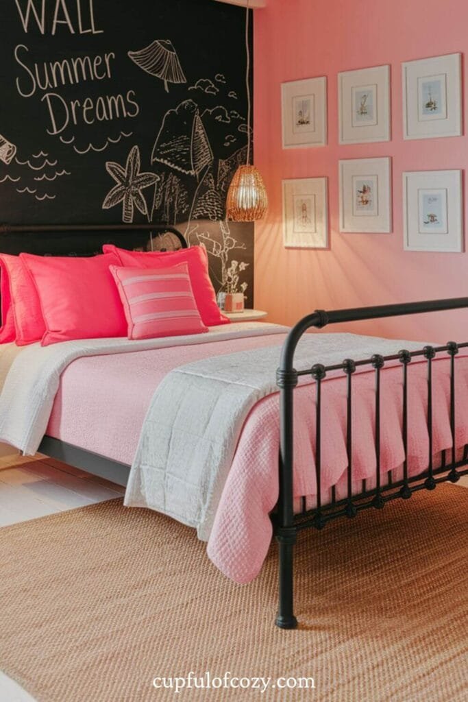 Sandy Pink Loft Bedroom