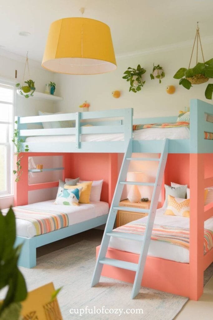 Sky Blue and Coral Bunk Escape