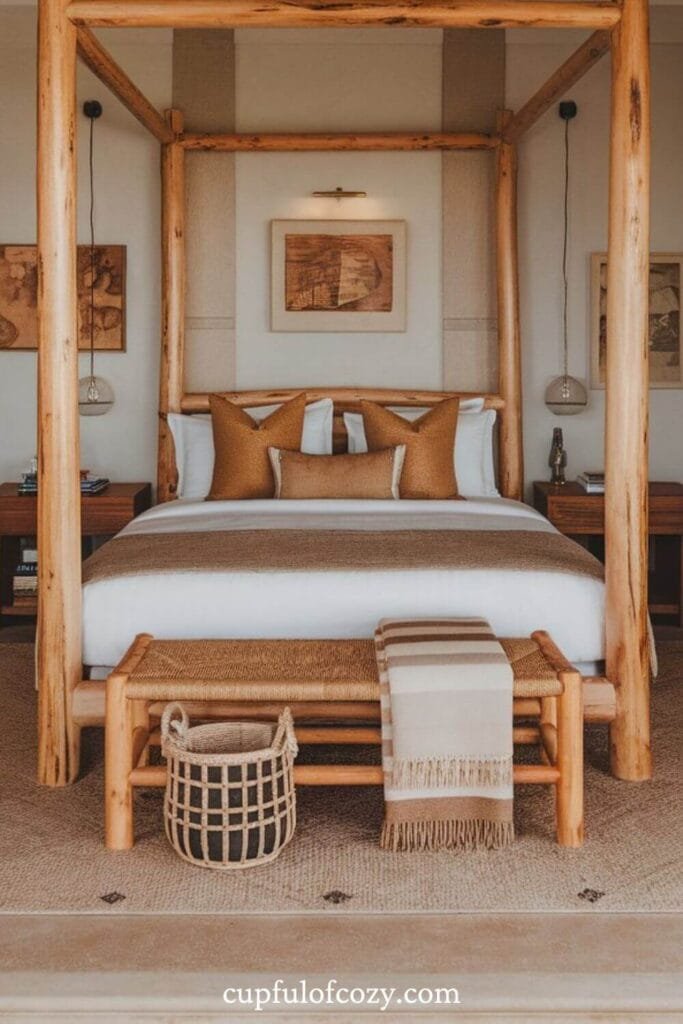 Warm Wood Accent Bedroom