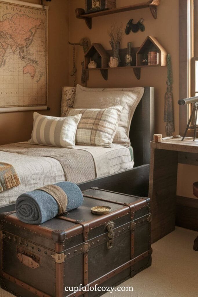 Antique Explorer’s Hut Bedroom