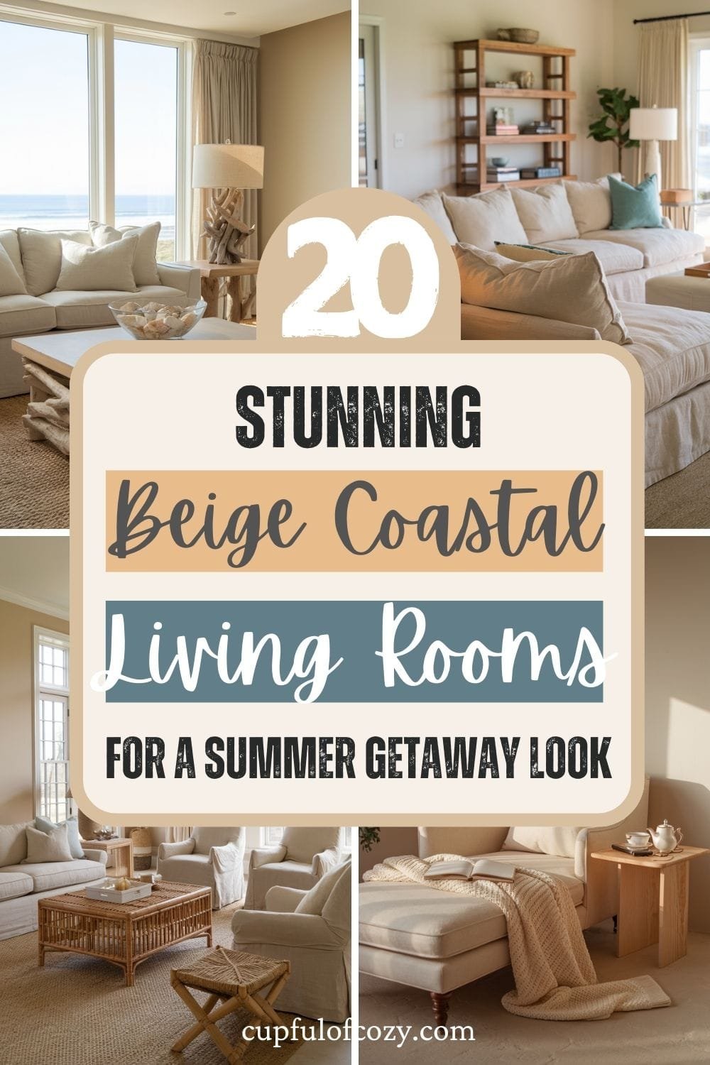 20 Beige Coastal-Inspired Living Room Ideas for a Summer Getaway Look