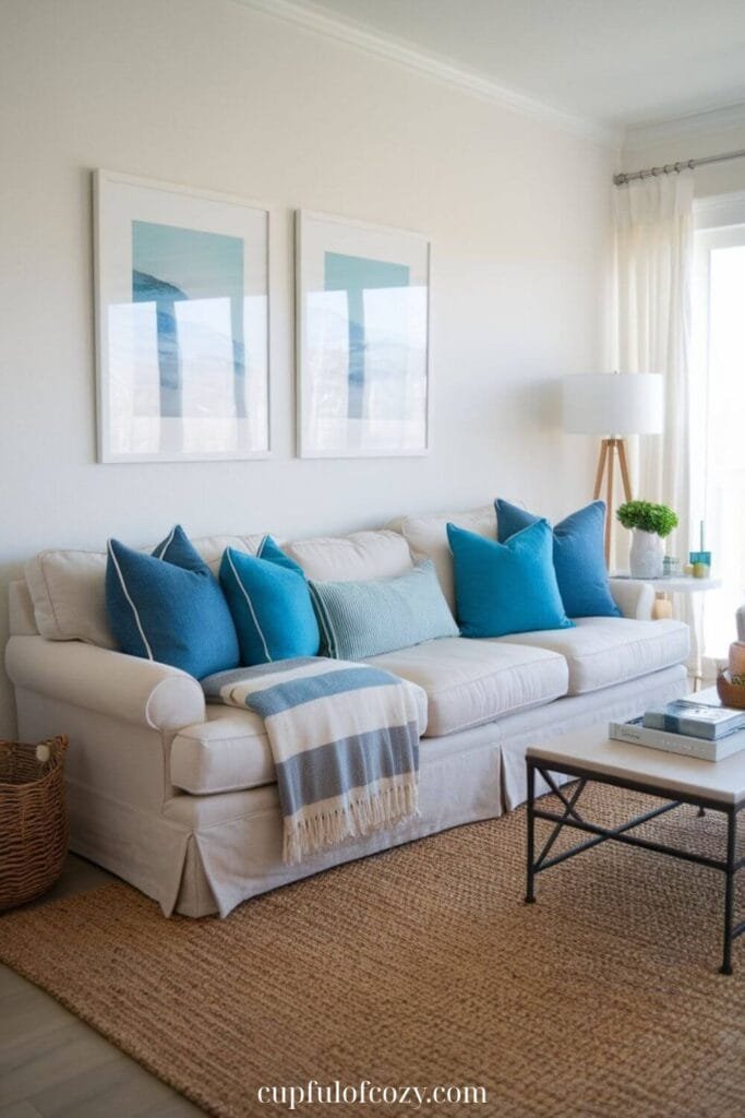 Blue Accent Pillow Living Room