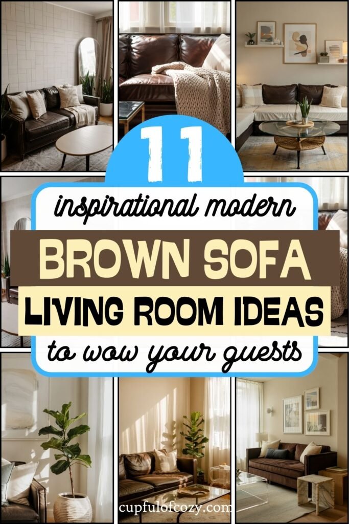 Brown Couch Living Room Ideas (3)