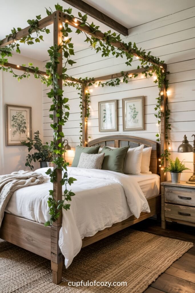 Cascading Ivy Dream Canopy Bedroom
