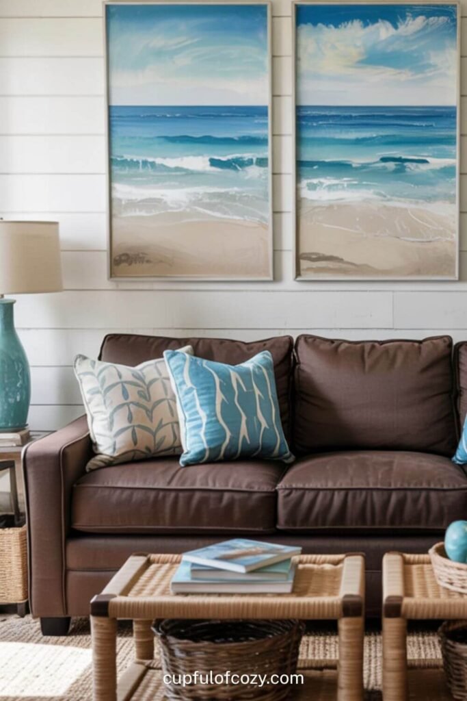 Coastal Blue and Sandy Beige Accents