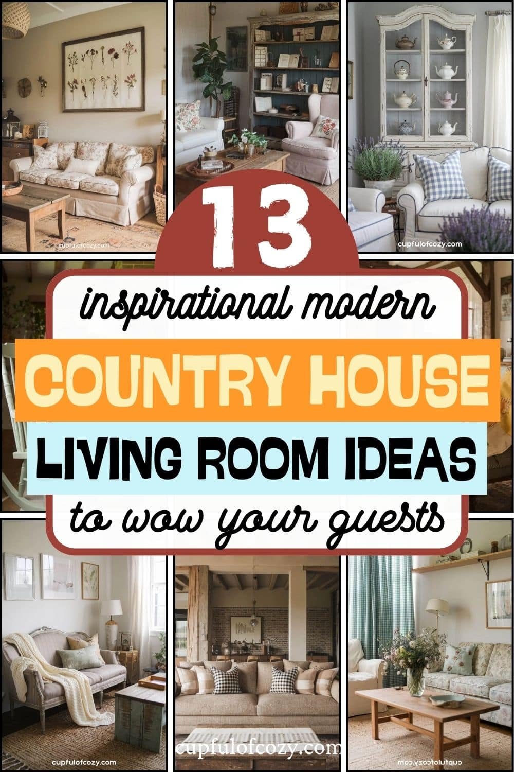 13 Beautiful Country Living Room Ideas That Bring Rustic Vibes & Farmhouse Charm