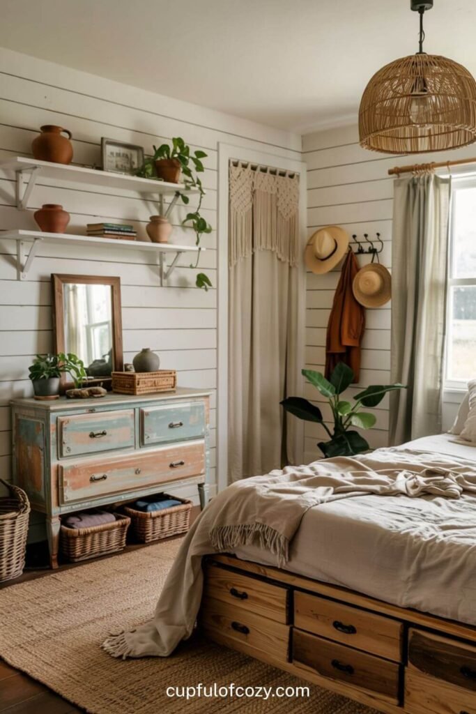 Cozy Boho Farmhouse Bedroom (2)