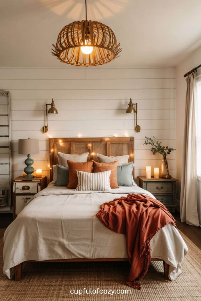 Cozy Boho Farmhouse Bedroom (3)