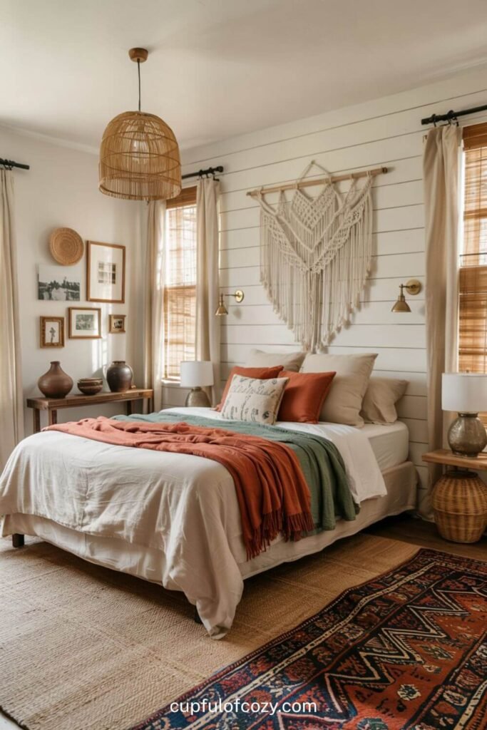 Cozy Boho Farmhouse Bedroom (6)