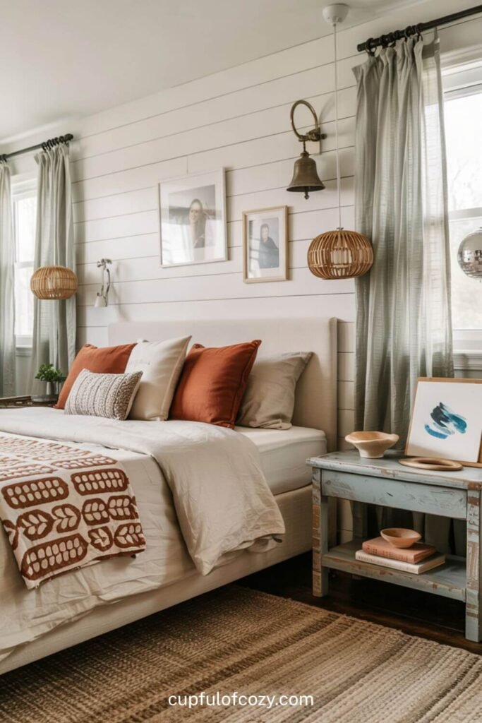 Cozy Boho Farmhouse Bedroom (7)
