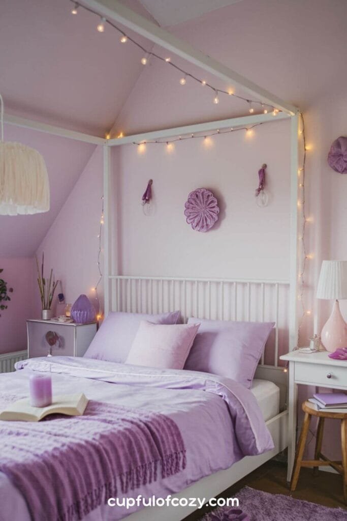 Cozy Lavender Canopy Bedroom (2)