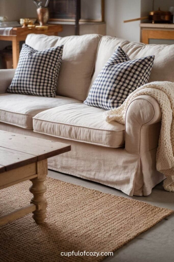 Cozy Linen Sofa Nook