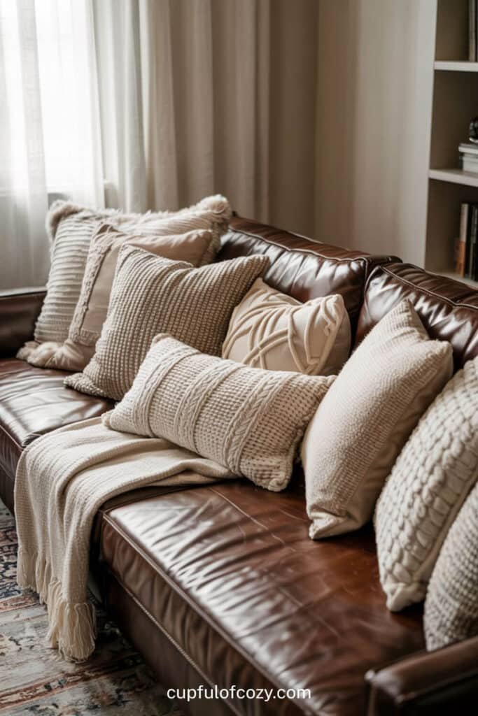 Cream and Beige Textured Pillows That Add Dreamy Dimension