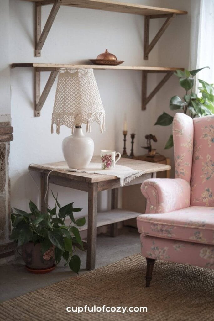 Crochet Doilies and Vintage Mugs