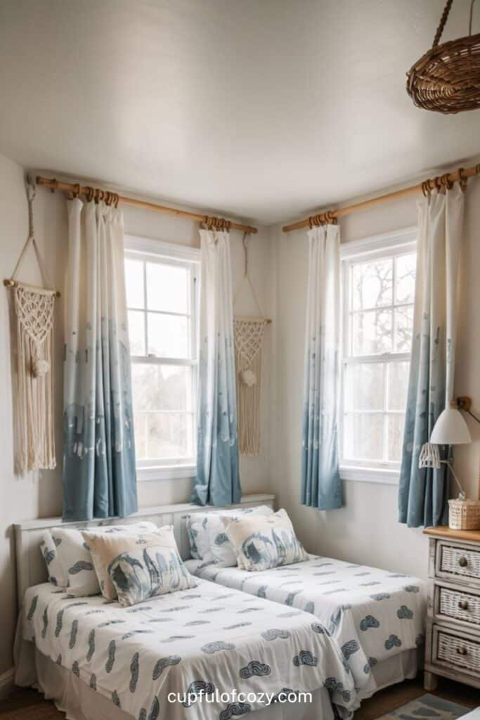 Dip-Dyed Ombré Curtains for Ocean-Inspired Window Treatments