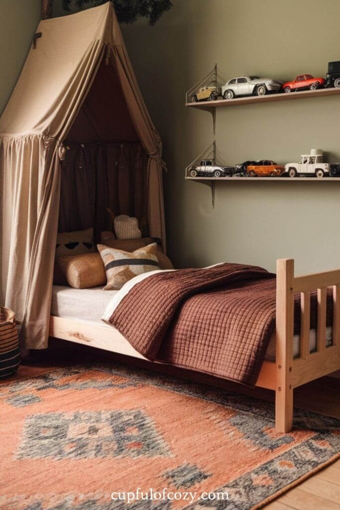 Earthy Car Camp Bedroom