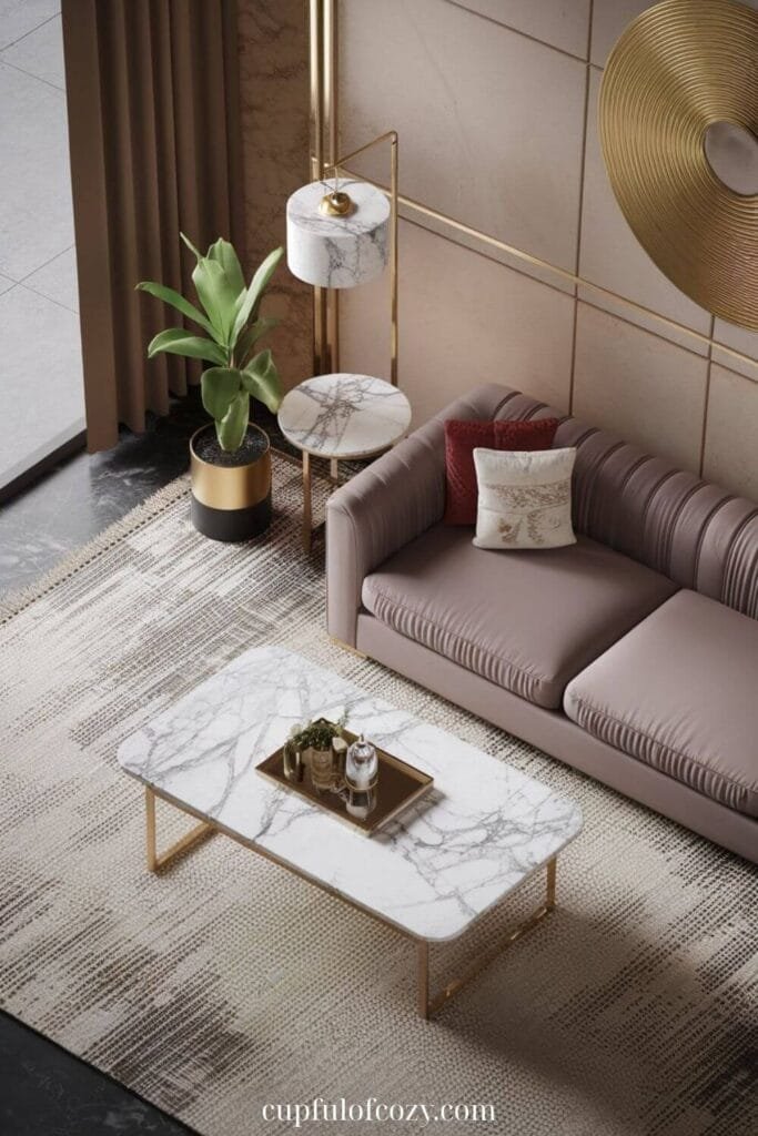 Faux Marble Coffee Table (2)