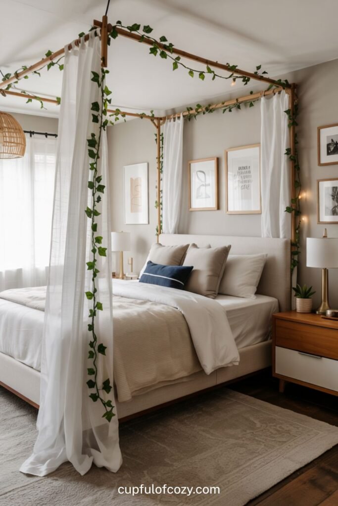 Four-Post Frame Canopy Bedroom
