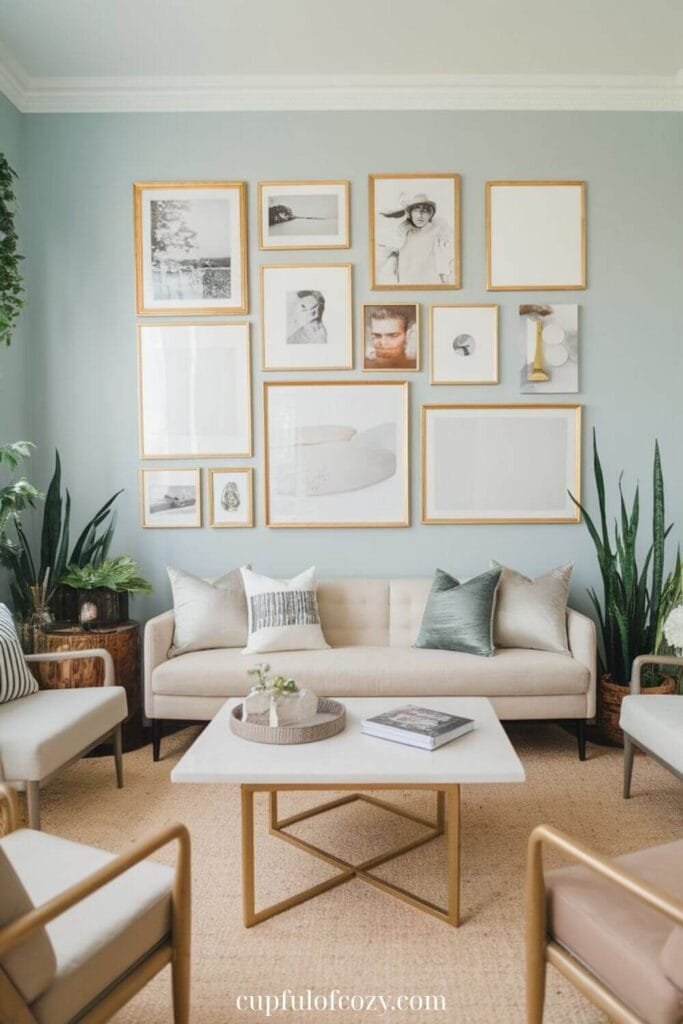 Gold-Framed Gallery Wall