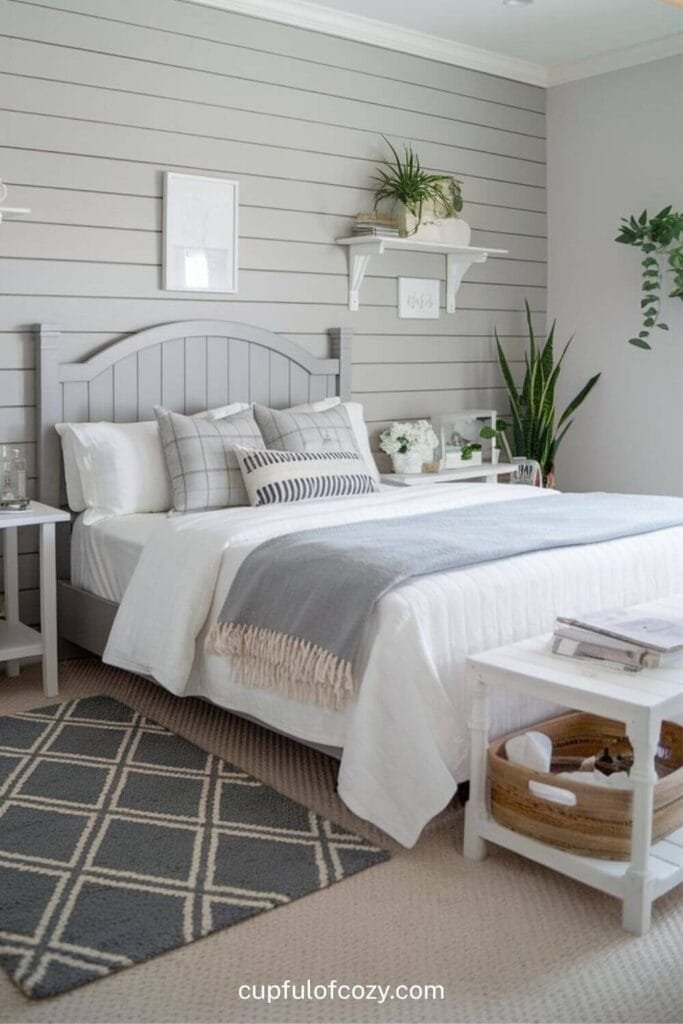 Grey Shiplap Wall for Rustic Texture