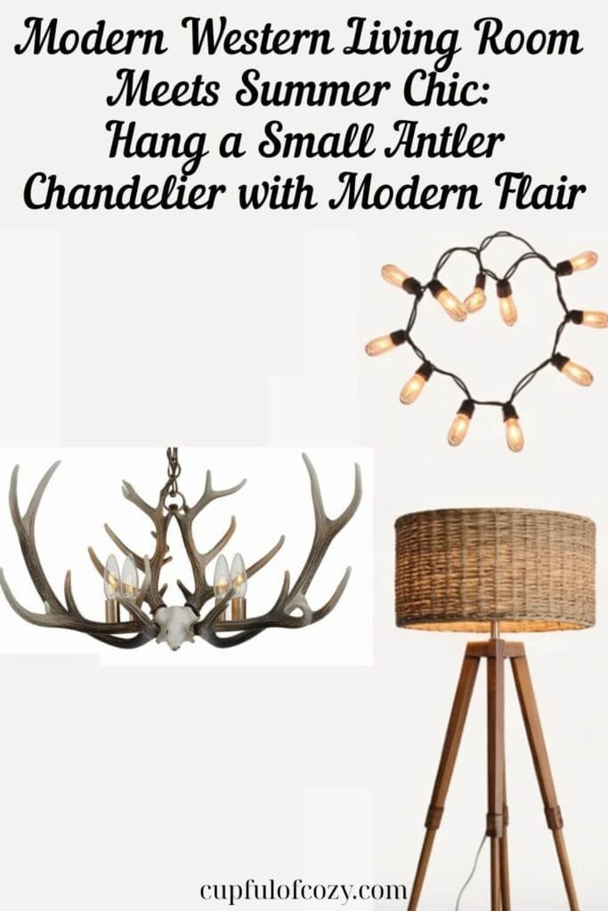 Hang a Small Antler Chandelier with Modern Flair