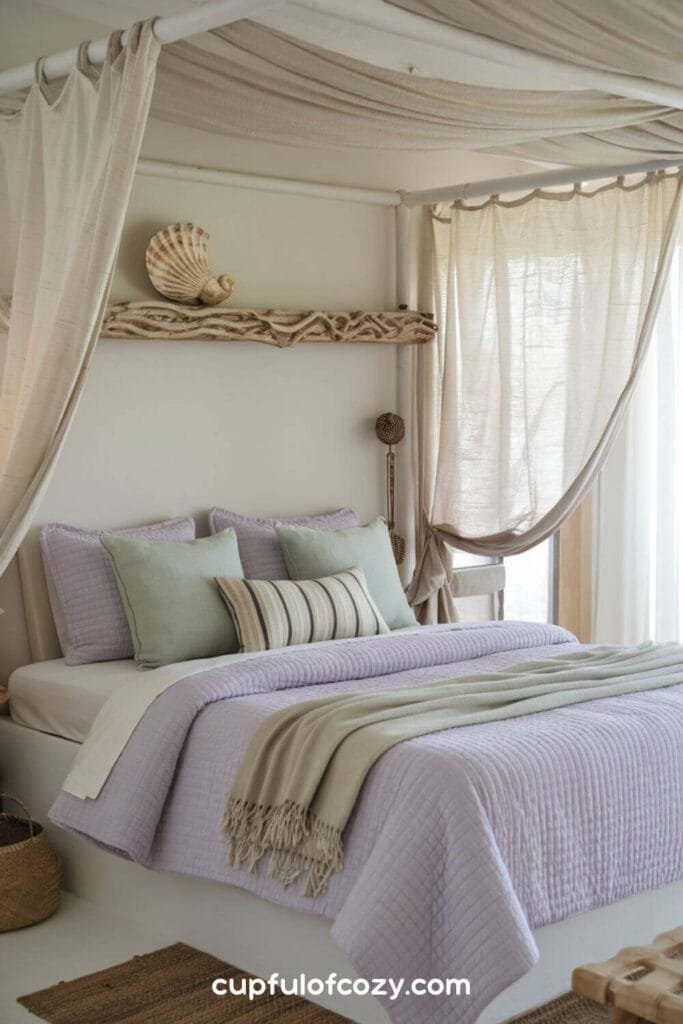Lavender Coastal Chic Bedroom