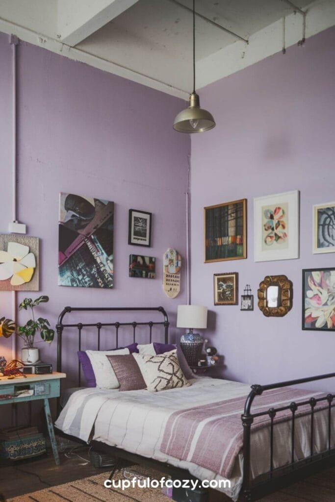 Lavender Loft Studio Bedroom