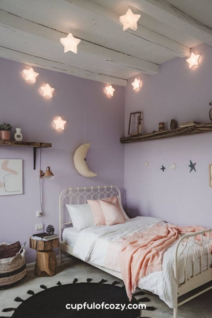 Lavender Sunset Glow Bedroom