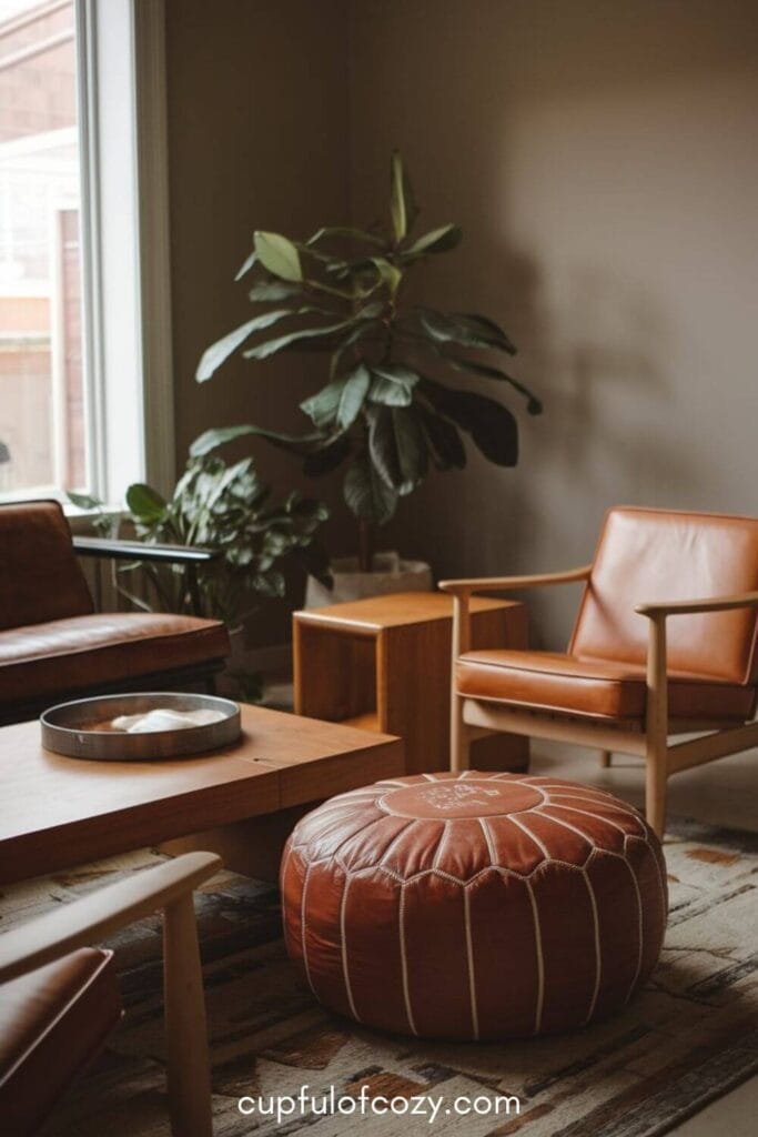 Leather Ottoman Living Room