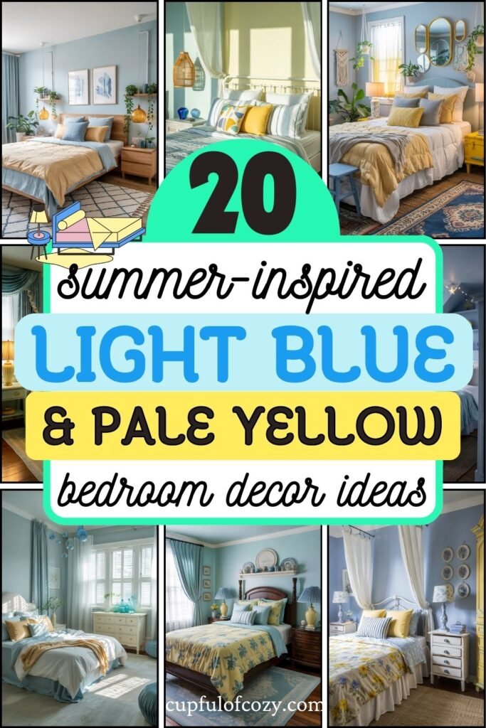 Light Blue and Pale Yellow Bedroom Ideas (3)