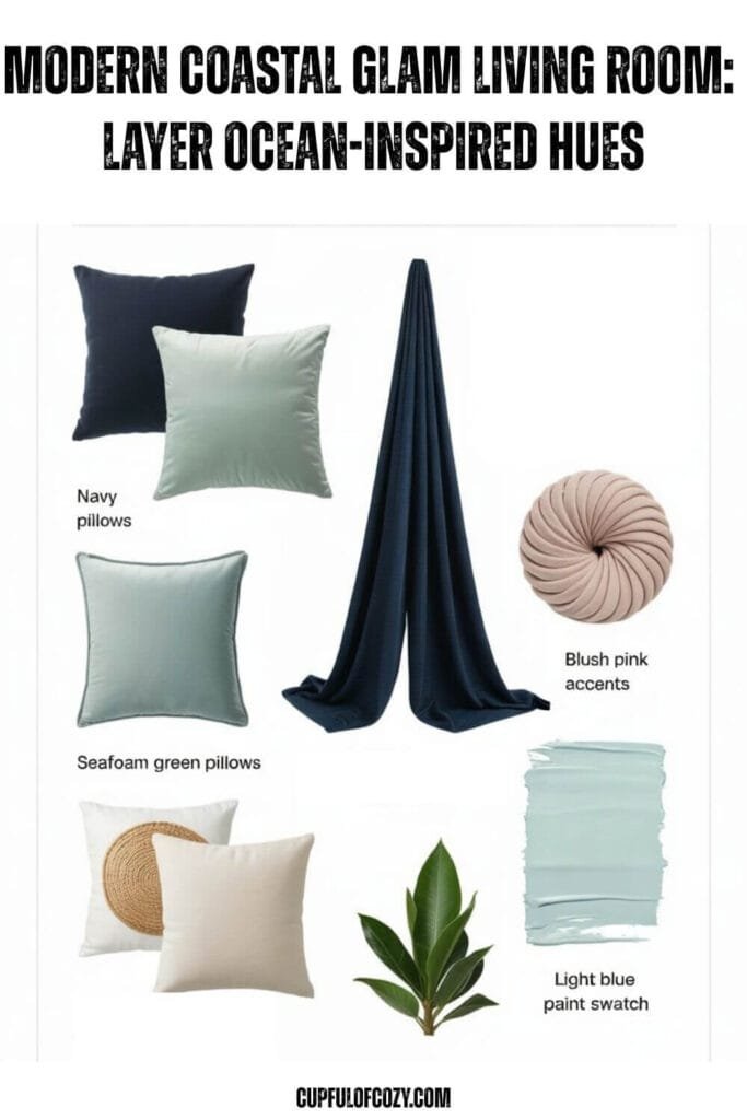 Modern Coastal Glam Living Room_ Layer Ocean-Inspired Hues