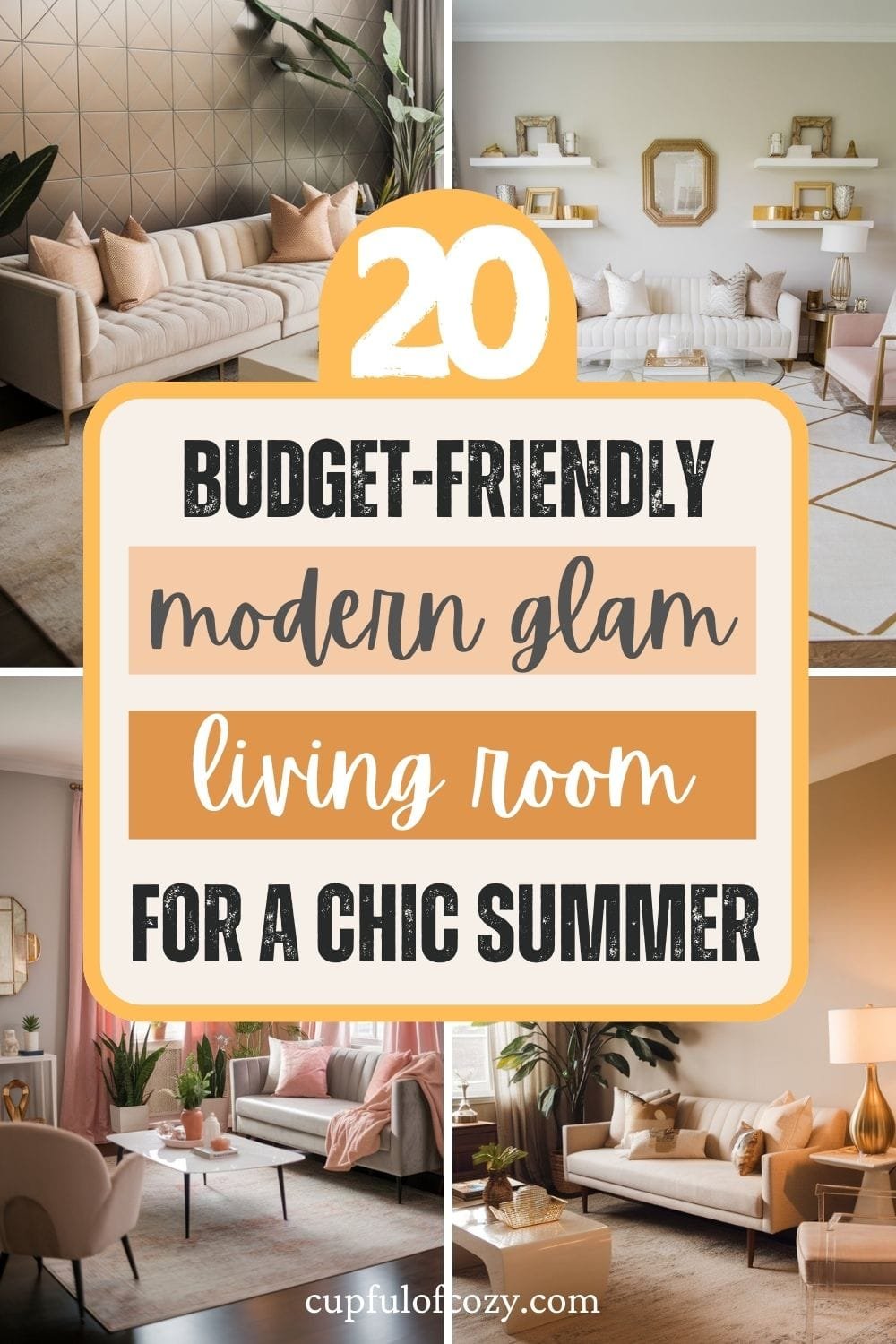 Modern Glam Living Room Decor (2)