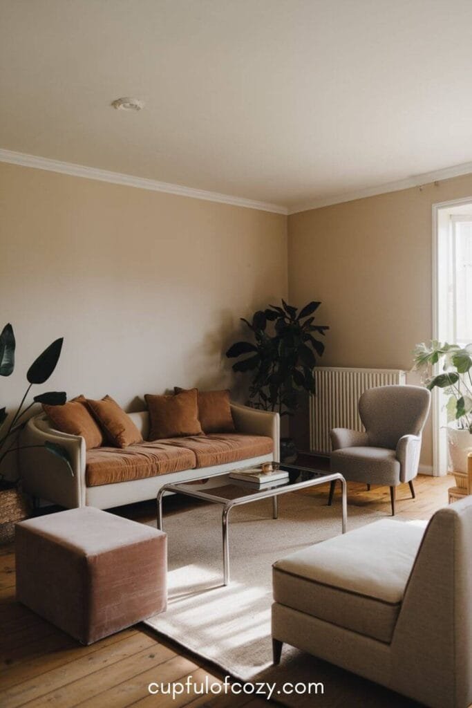 Muted Ochre Cushions For Living Room