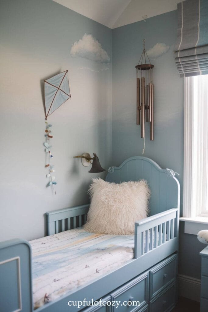 Muted Pastel Sky Retreat Bedroom
