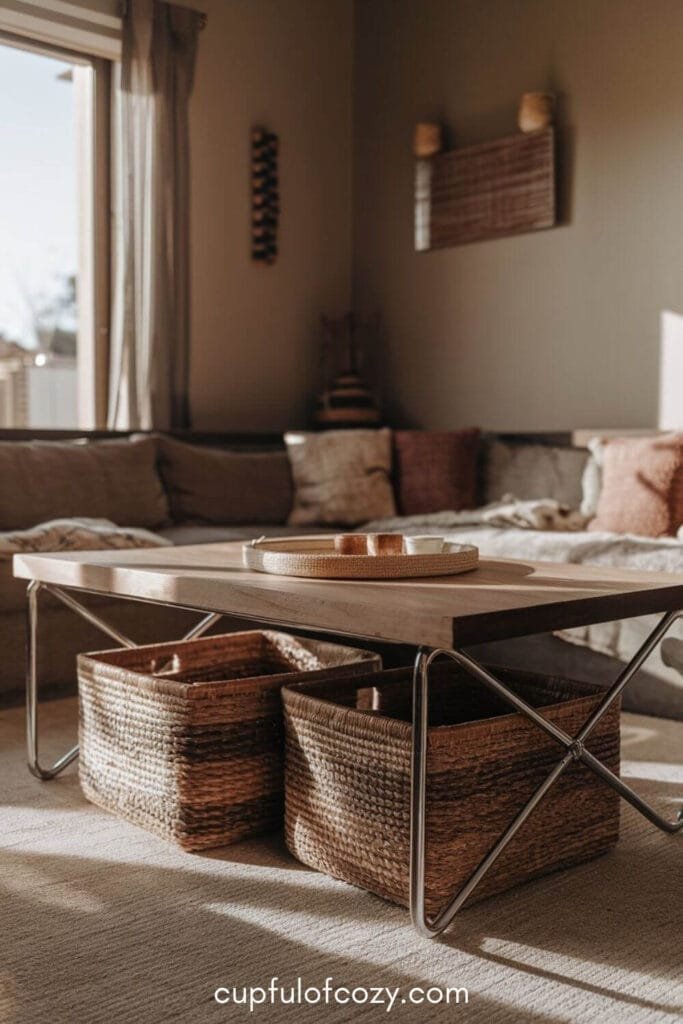 Natural Fiber Baskets Living Room
